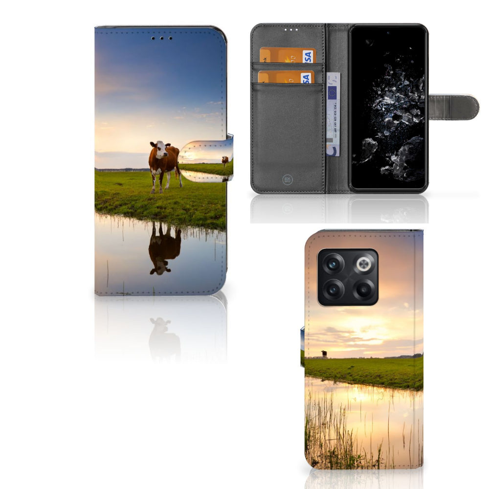 OnePlus 10T Telefoonhoesje met Pasjes Koe