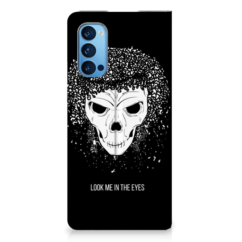 Mobiel BookCase OPPO Reno4 Pro 5G Skull Hair - B2C Telecom