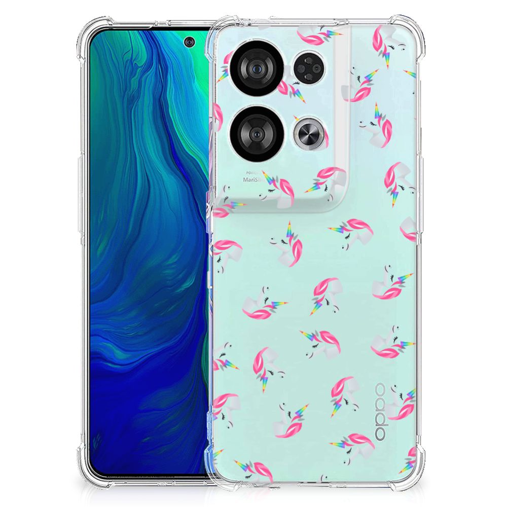Doorzichtige Silicone Hoesje voor OPPO Reno8 Unicorns B2C Telecom