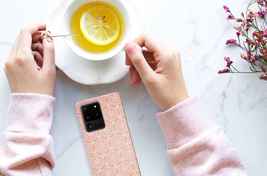 Samsung Galaxy S20 Ultra TPU bumper Pattern Orange B2C Telecom