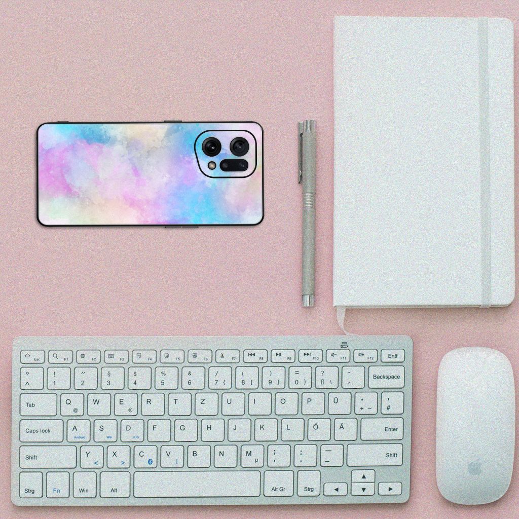 Kleurrijke Telefoonhoesje OPPO Find X5 Watercolor Light B2C Telecom