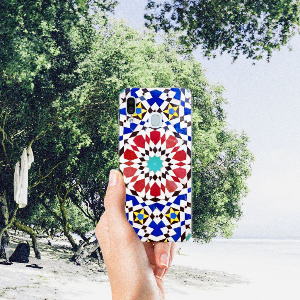 Samsung Galaxy A30 TPU Siliconen Hoesje Mozaïek