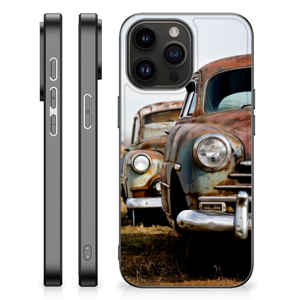 iPhone 15 Pro Max Silicone Back Case Vintage Auto