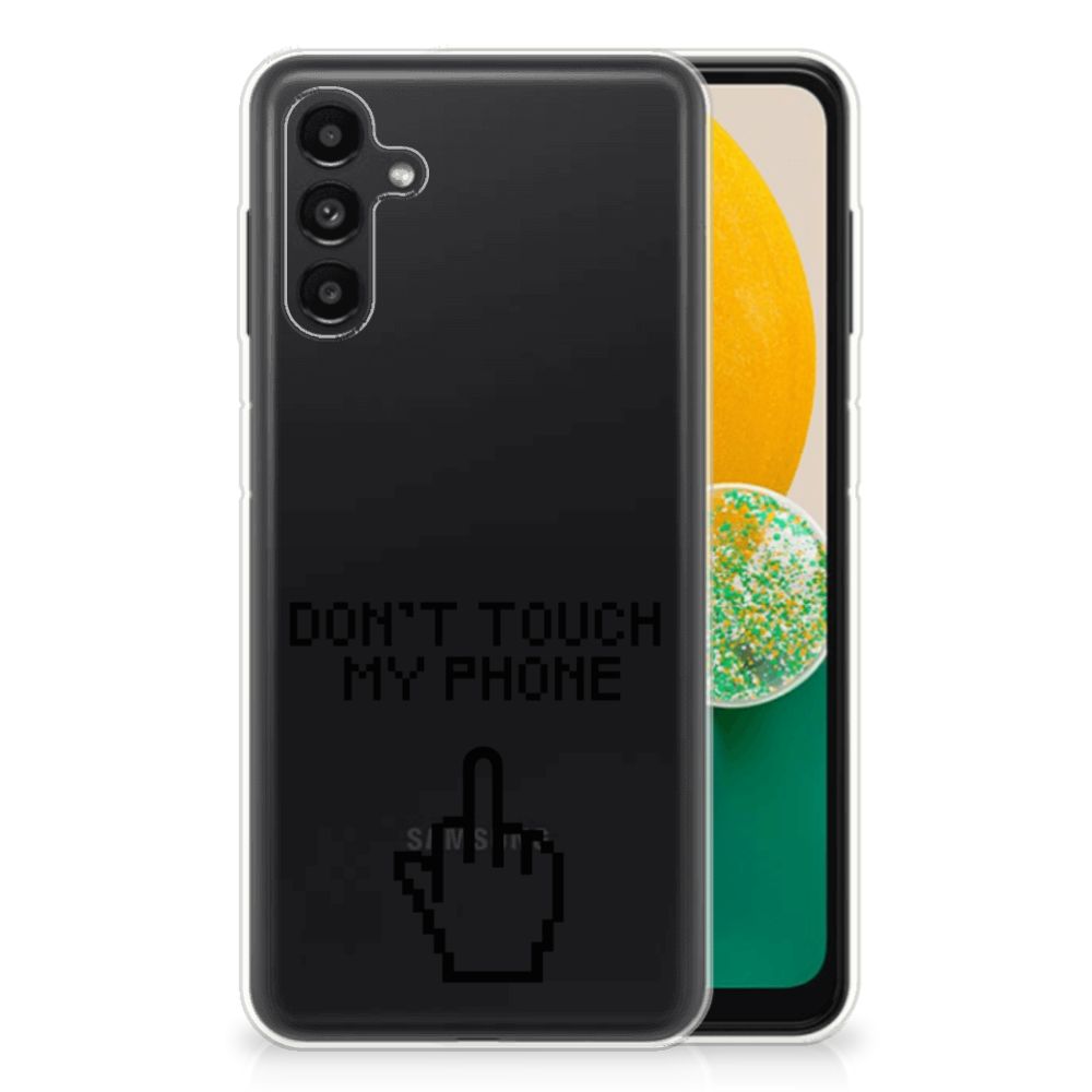 Samsung Galaxy A13 | A04s Silicone-hoesje Finger Don't Touch My Phone