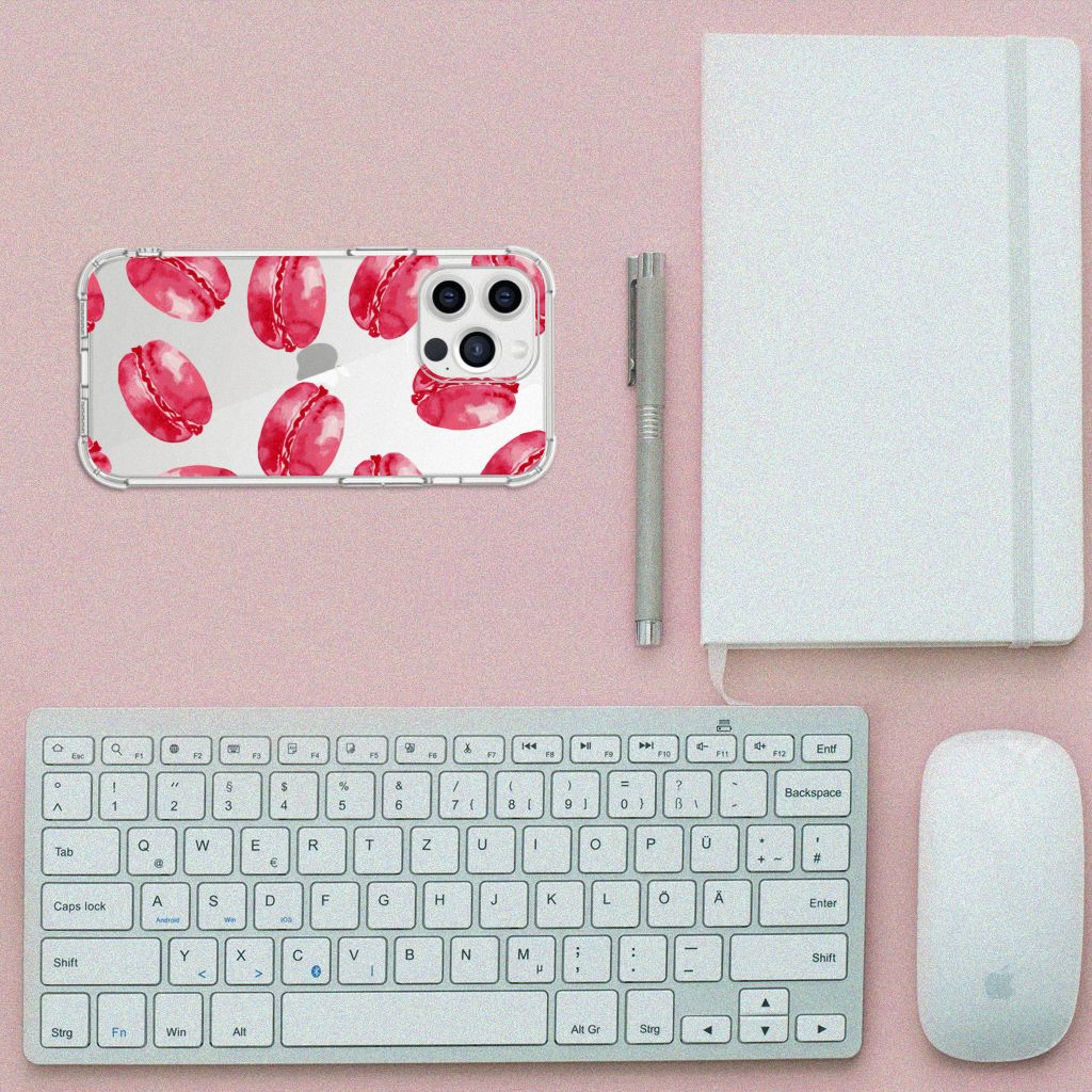 iPhone 13 Pro Max Beschermhoes Pink Macarons - B2C Telecom