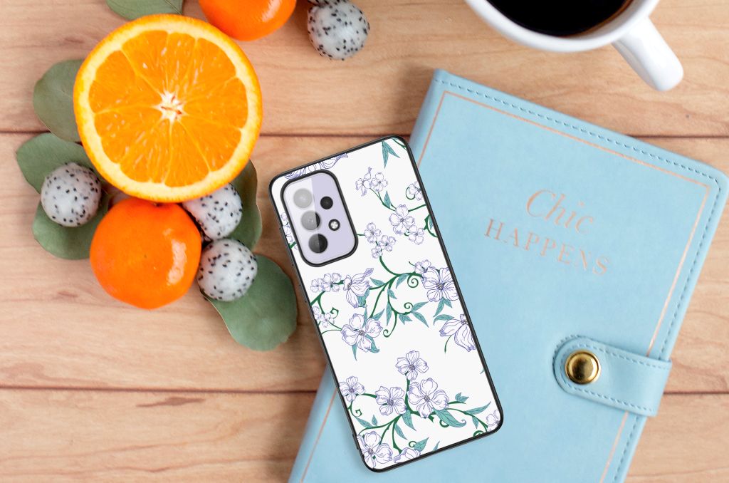 Samsung Galaxy A33 5G Uniek Bloemen Hoesje Blossom White B2C Telecom