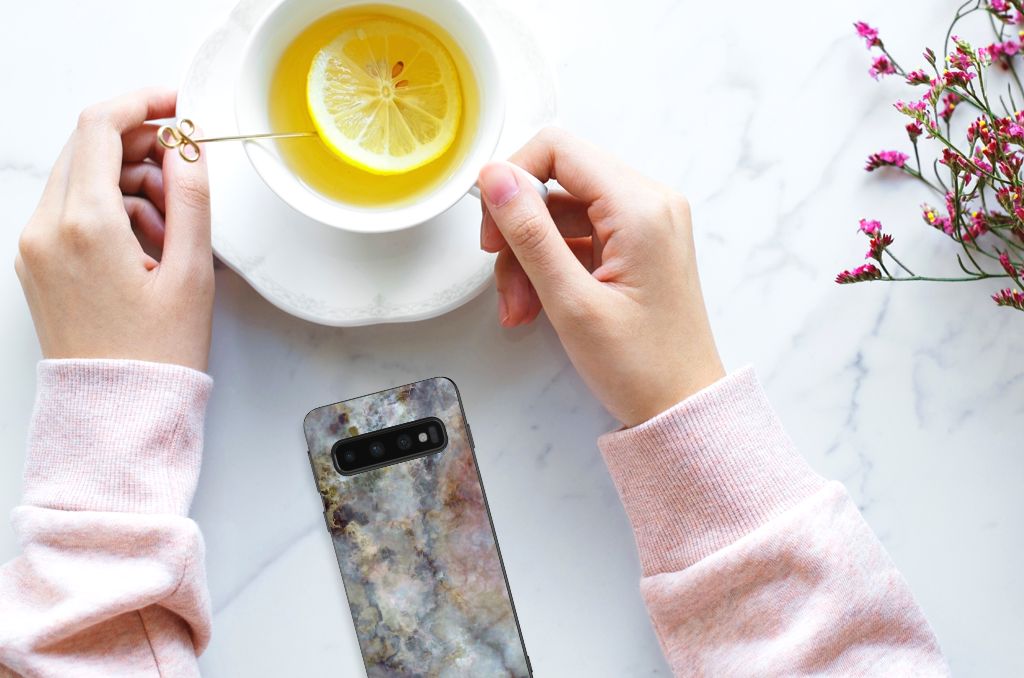 Samsung Galaxy S10 Gripcase Marmer Grijs B2C Telecom