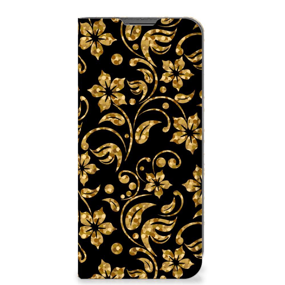 Nokia G11 | G21 Smart Cover Gouden Bloemen