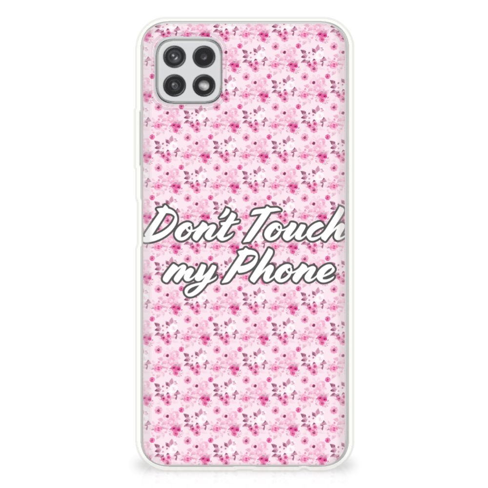 Samsung Galaxy A22 5G Silicone-hoesje Flowers Pink DTMP B2C Telecom