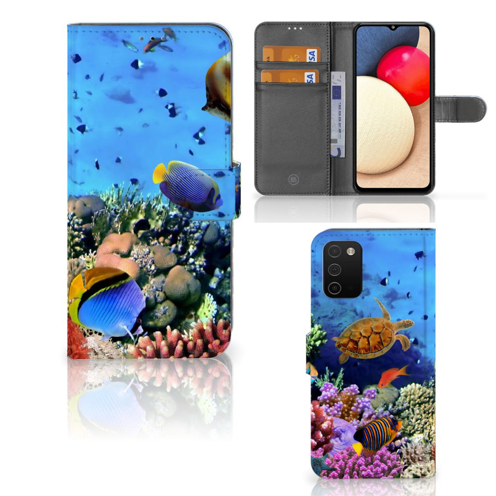Samsung Galaxy A03s Telefoonhoesje met Pasjes Vissen