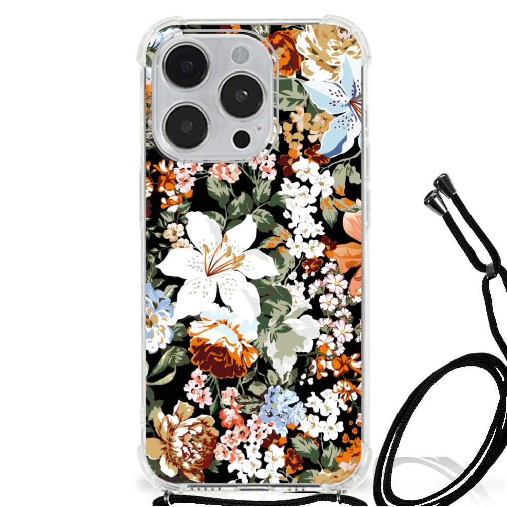Case voor iPhone 14 Pro Dark Flowers B2C Telecom