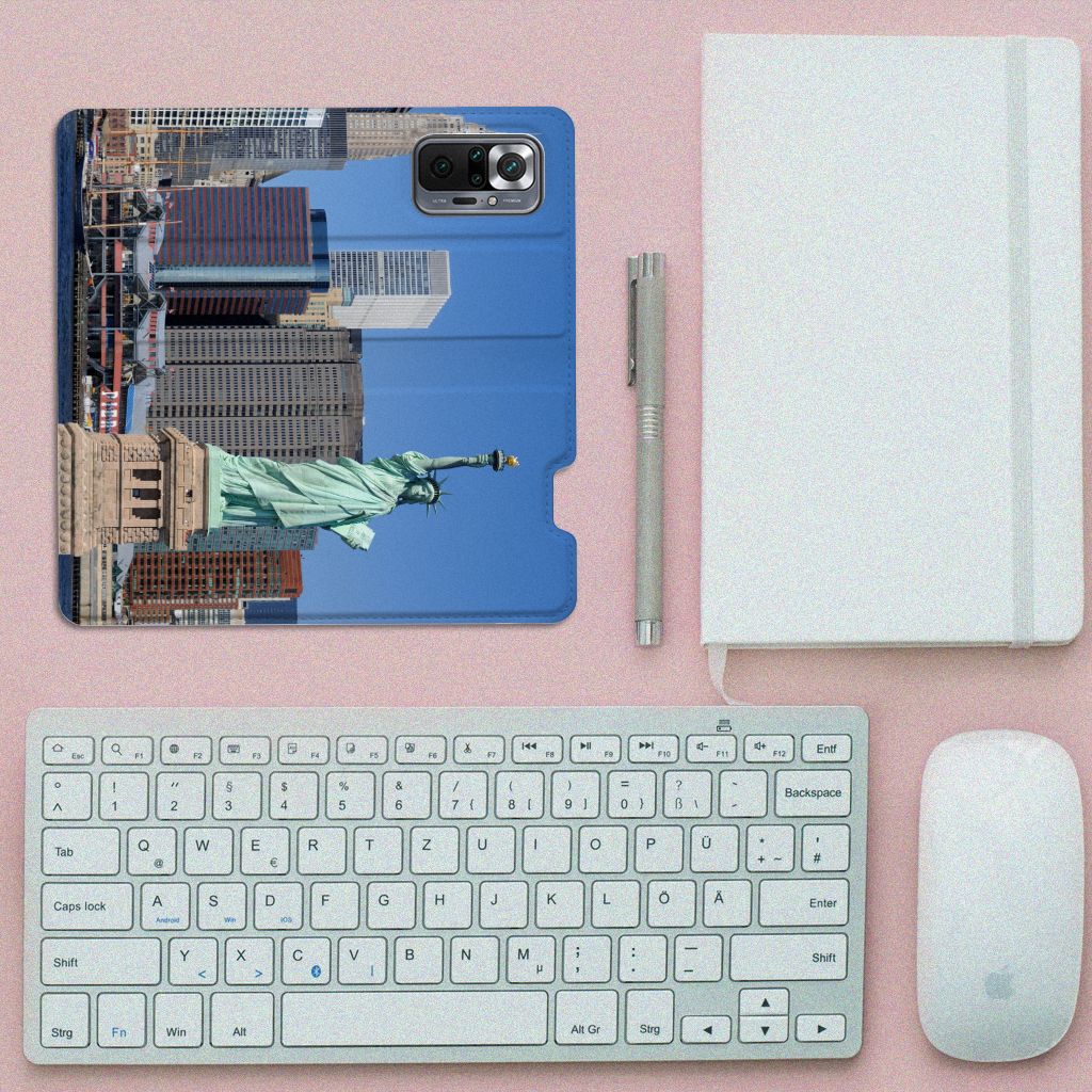 Xiaomi Redmi Note 10 Pro Book Cover Vrijheidsbeeld - B2C Telecom