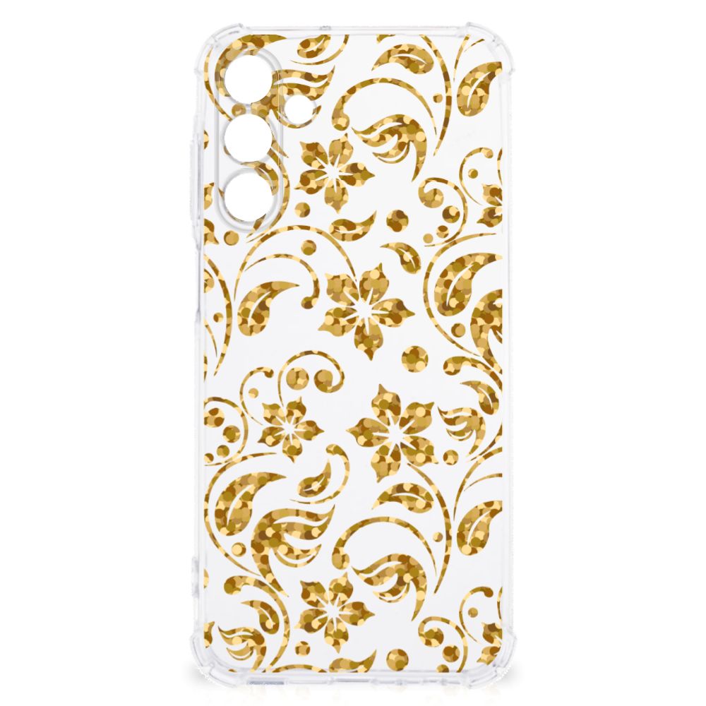 Samsung Galaxy A15 Case Gouden Bloemen