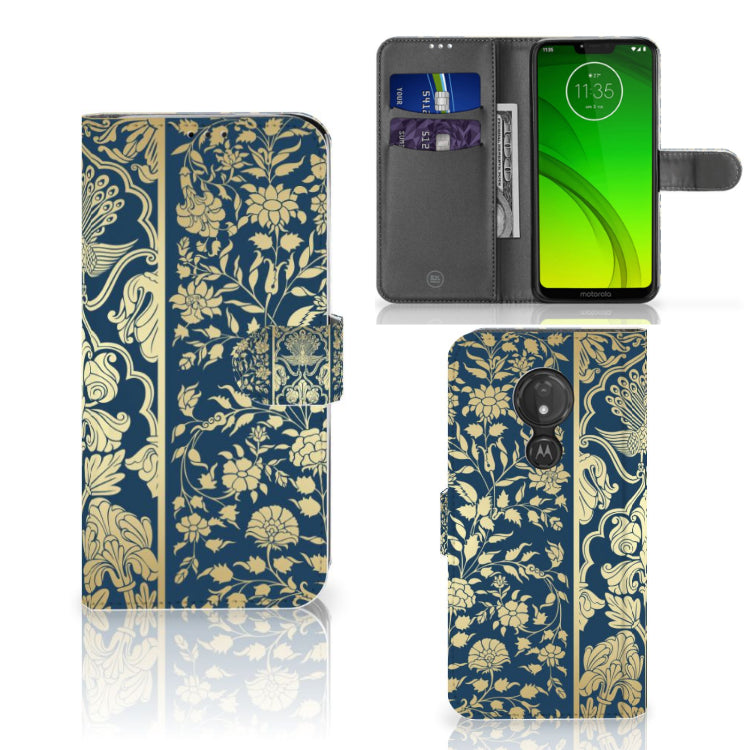 Motorola Moto G7 Power Hoesje Beige Flowers