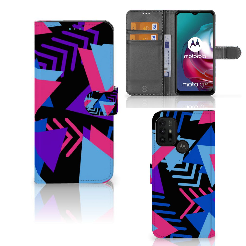 Motorola Moto G10 | G20 | G30 Book Case Funky Triangle