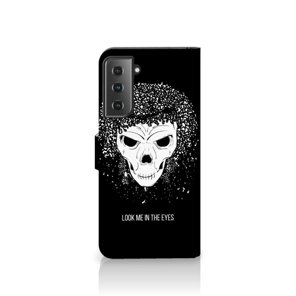 Telefoonhoesje met Naam Samsung Galaxy S21 Plus Skull Hair