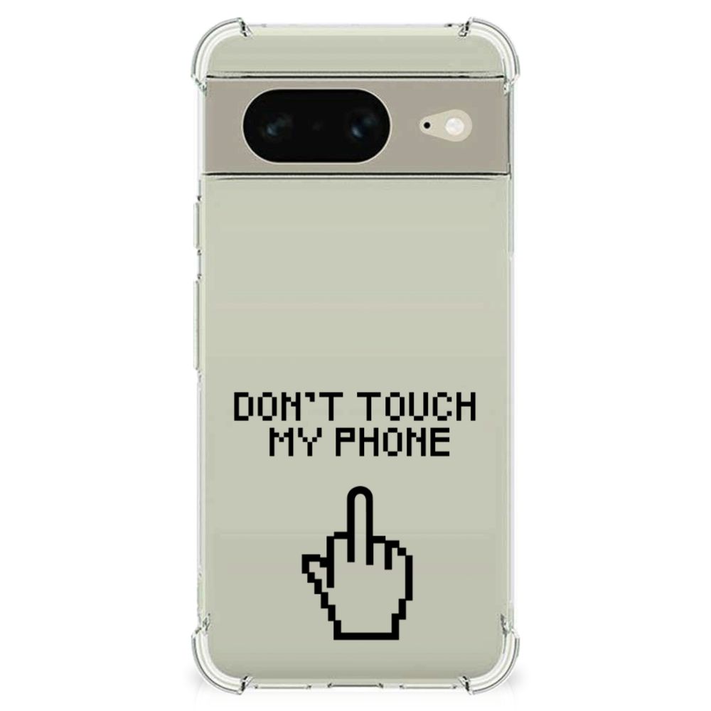Google Pixel 8 Anti Shock Case Finger Don't Touch My Phone