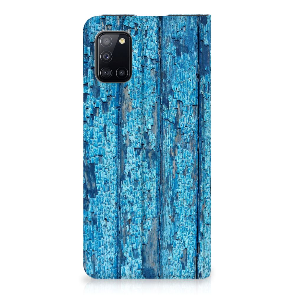 Samsung Galaxy A31 Book Wallet Case Wood Blue - B2C Telecom