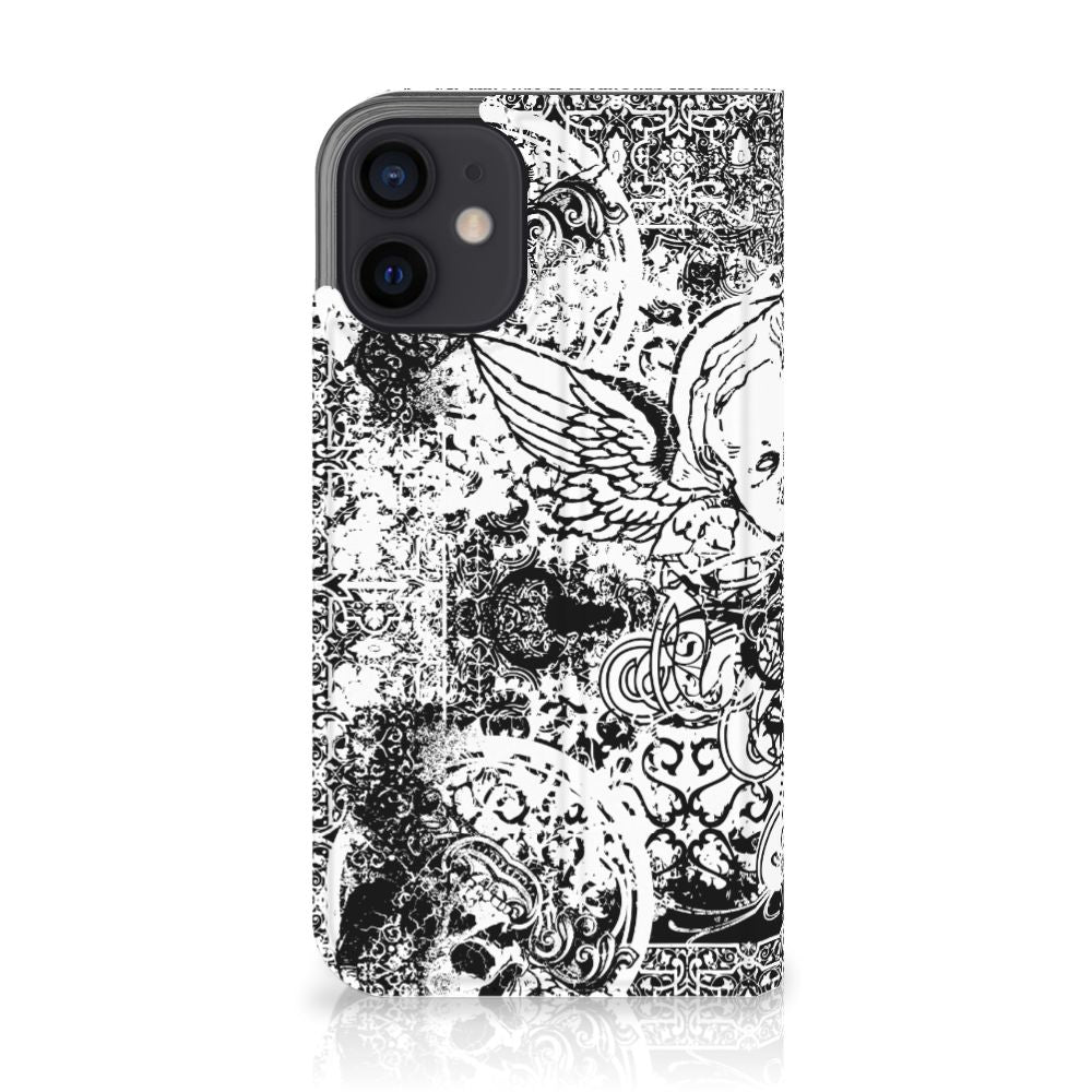 Mobiel BookCase iPhone 12 Mini Skulls Angel - B2C Telecom