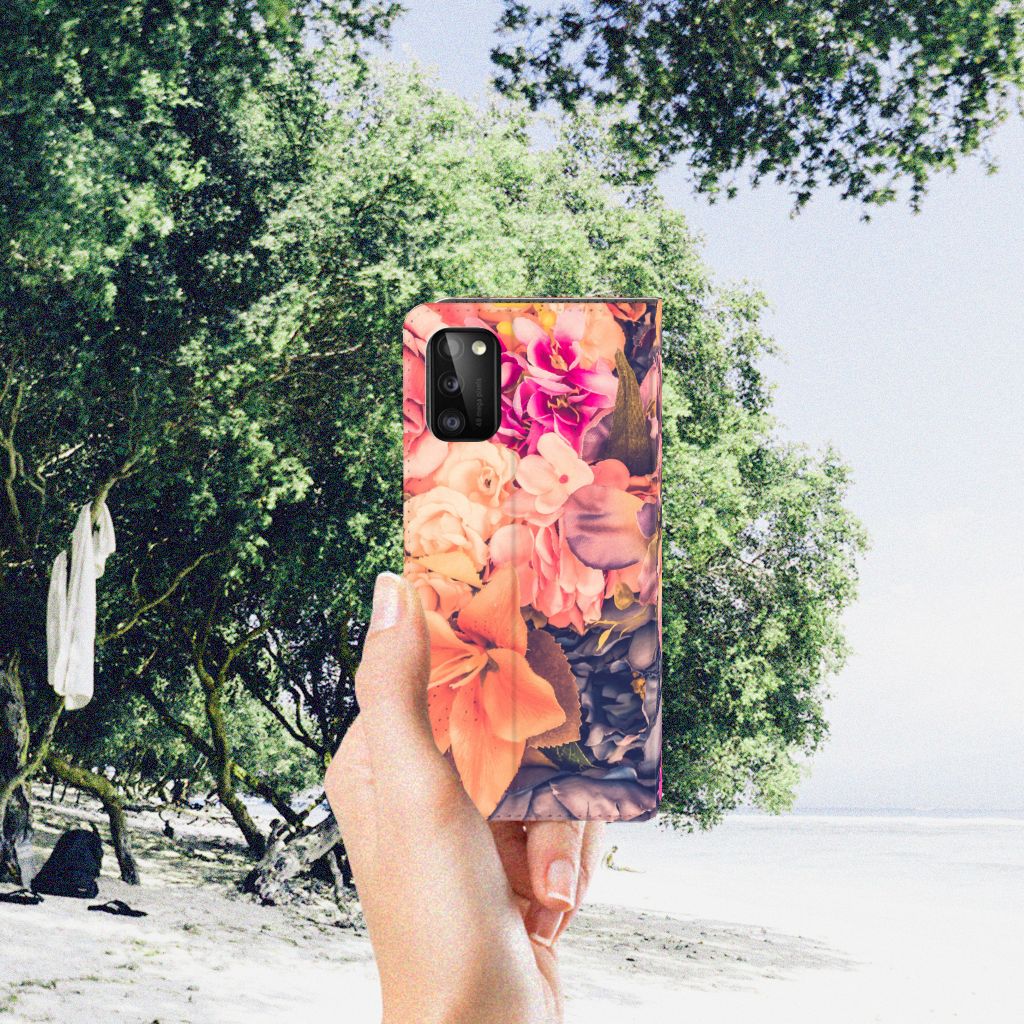 Samsung Galaxy A41 Smart Cover Bosje Bloemen - B2C Telecom
