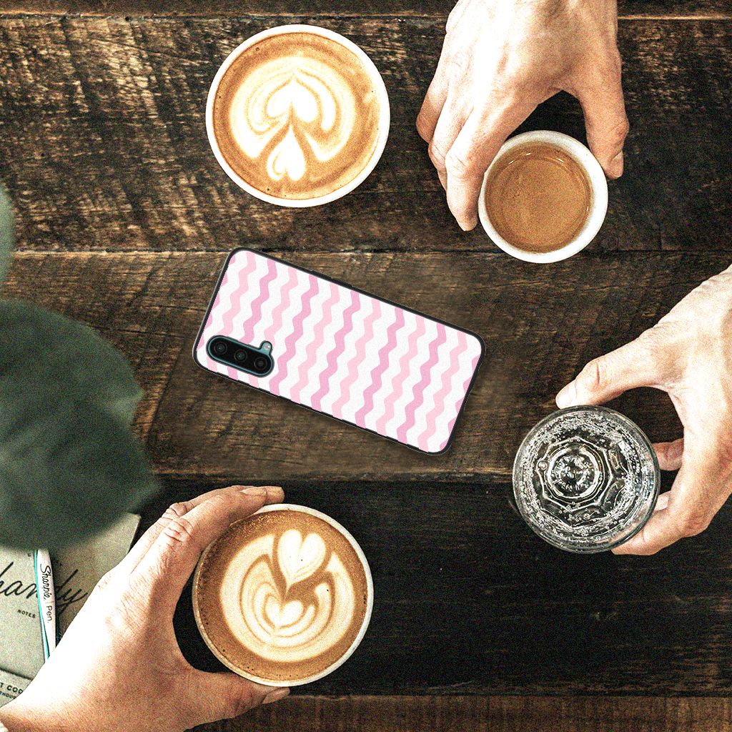 OnePlus Nord CE 5G Back Case Waves Roze B2C Telecom
