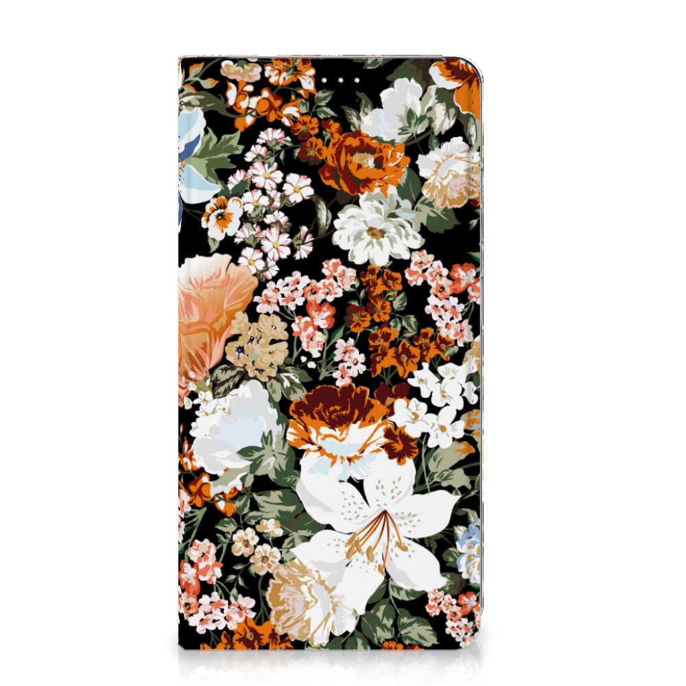 Smart Cover voor Samsung Galaxy S23 Plus Dark Flowers - B2C Telecom