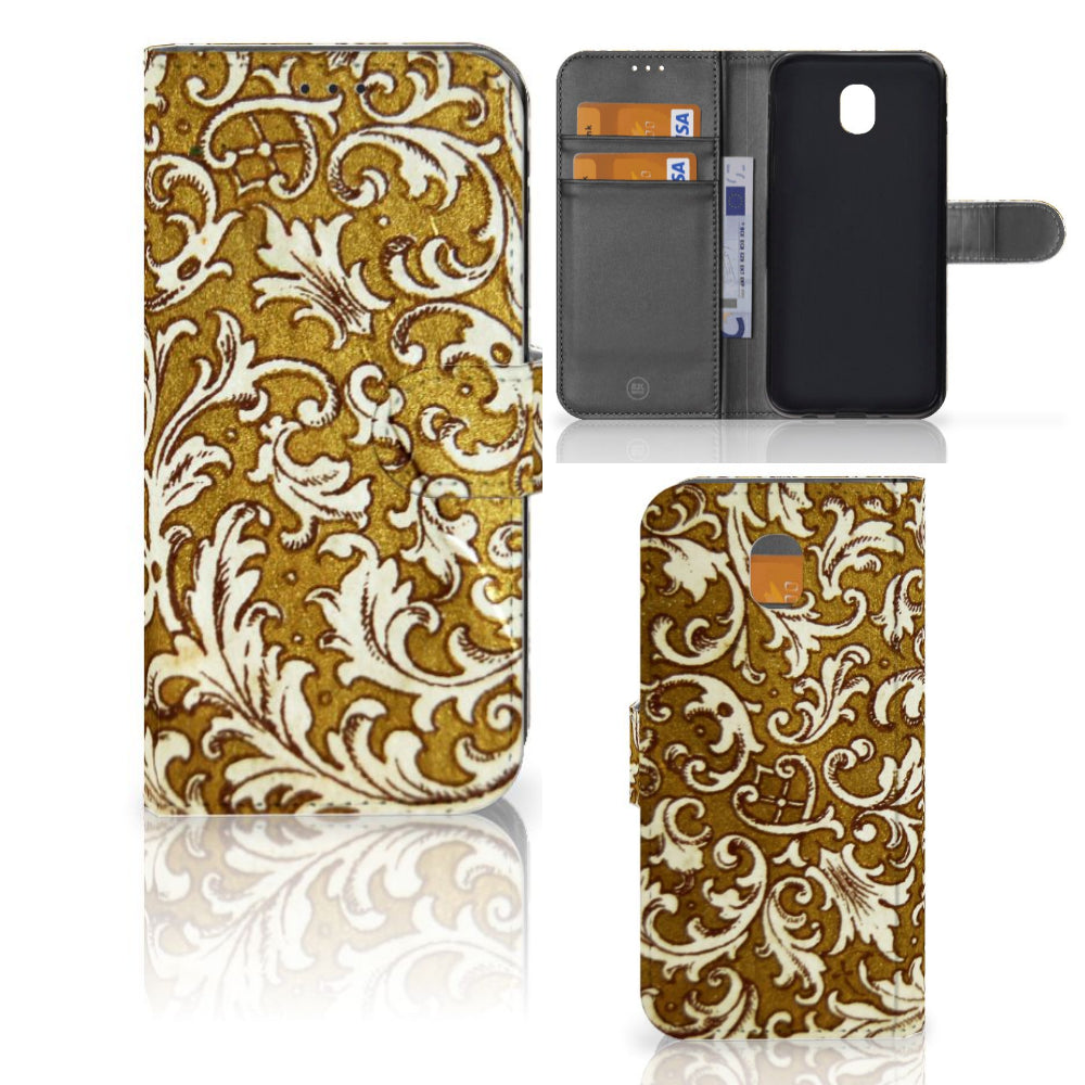 Wallet Case Samsung Galaxy J5 2017 Barok Goud