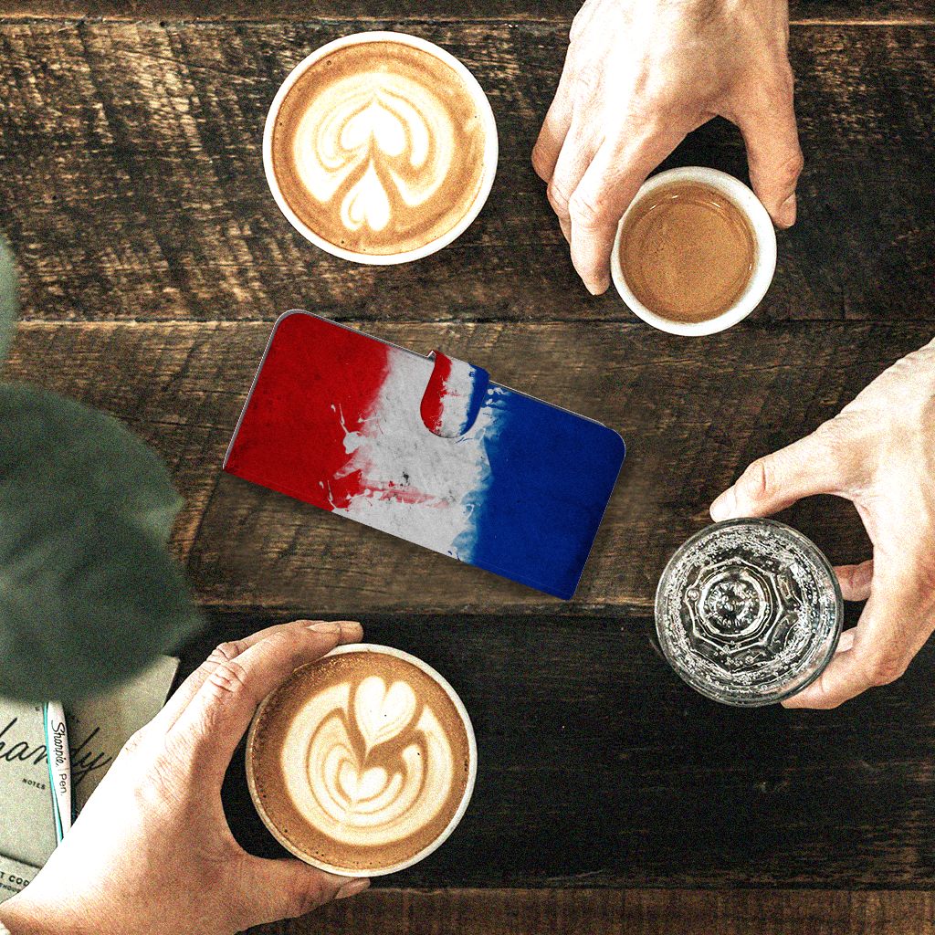 Xiaomi Redmi Note 12S Bookstyle Case Nederland met Nederlandse vlag, perfect voor trotse Nederlanders, bij koffie ontmoetingen.