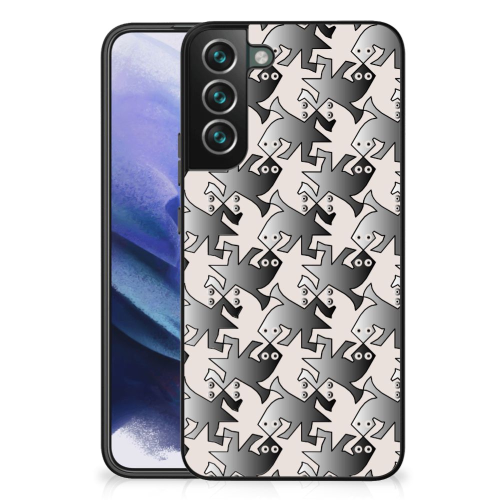 Samsung Galaxy S22 Plus Dierenprint Telefoonhoesje Salamander Grey