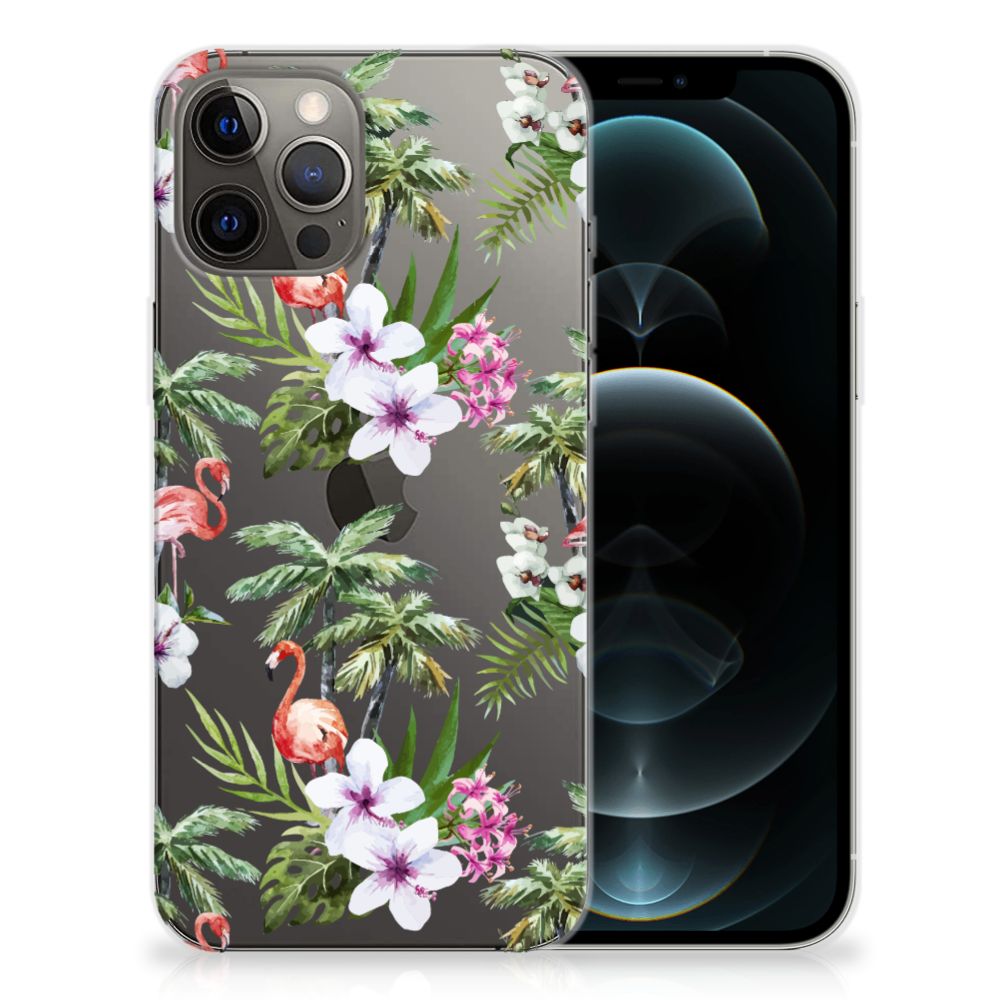 iPhone 12 Pro Max TPU Hoesje Flamingo Palms B2C Telecom