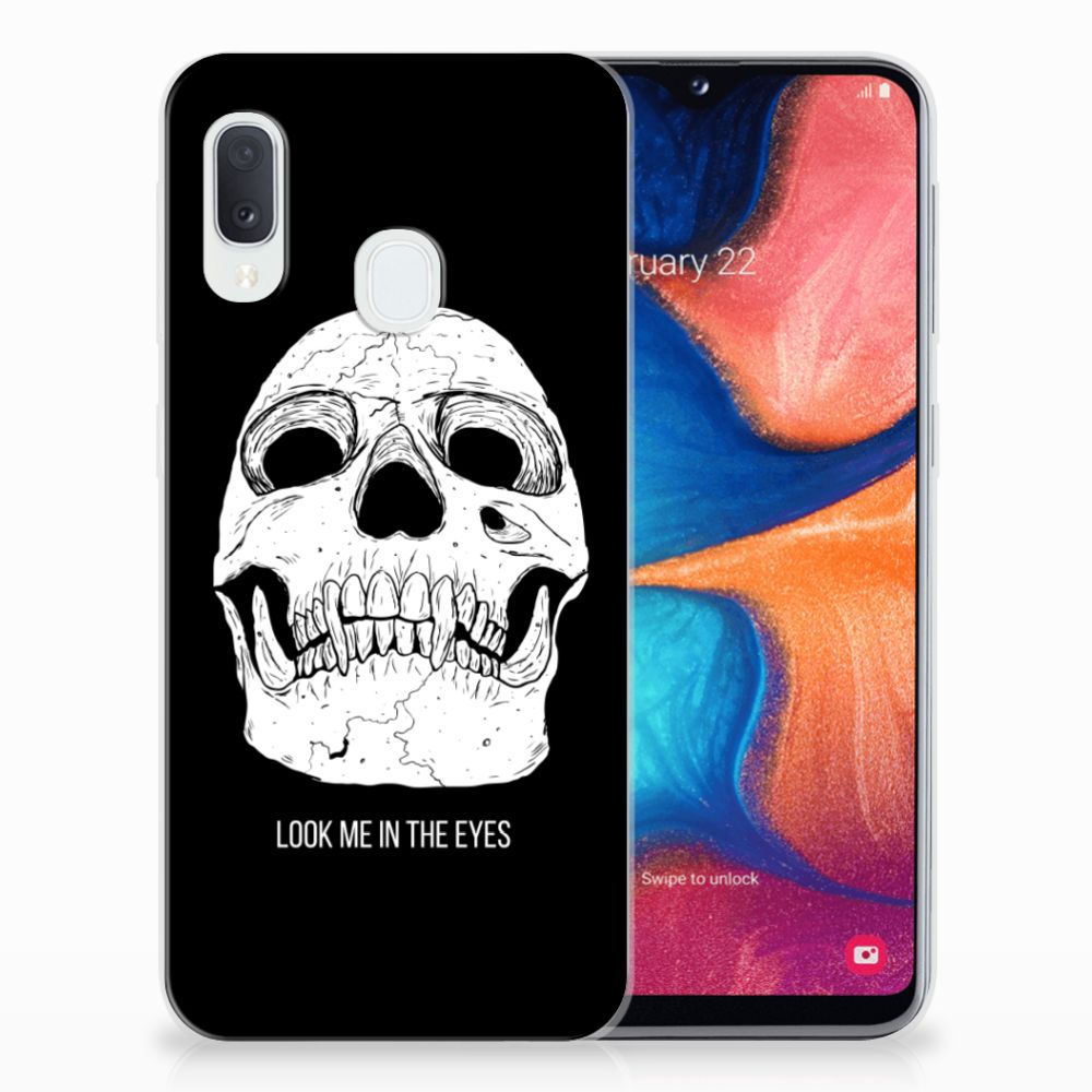 Silicone Back Case Samsung Galaxy A20e Skull Eyes