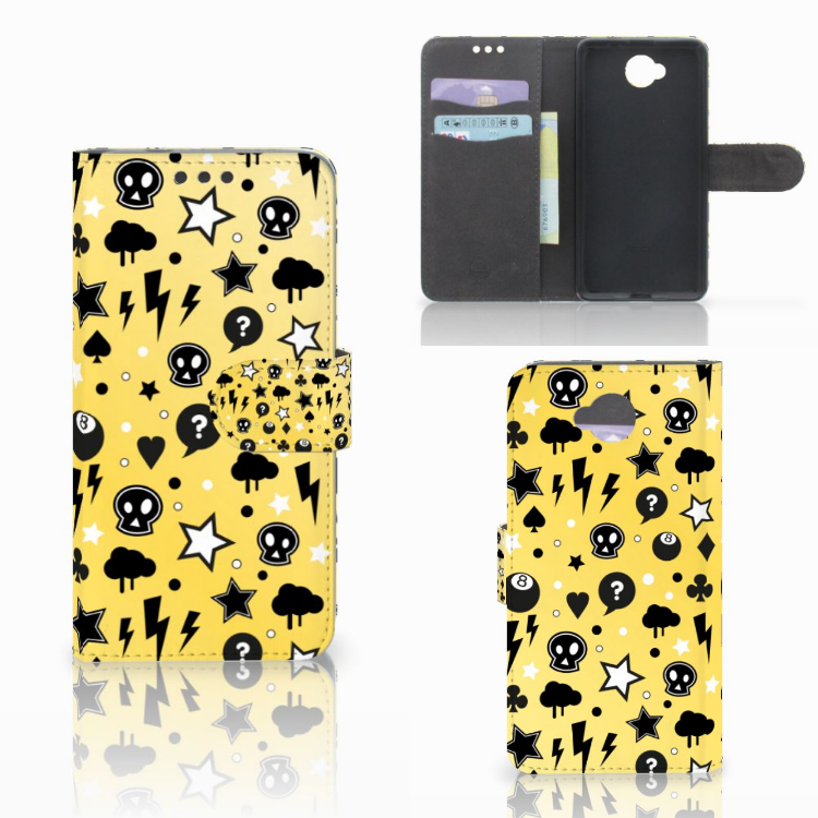 Telefoonhoesje met Naam Microsoft Lumia 650 Punk Geel
