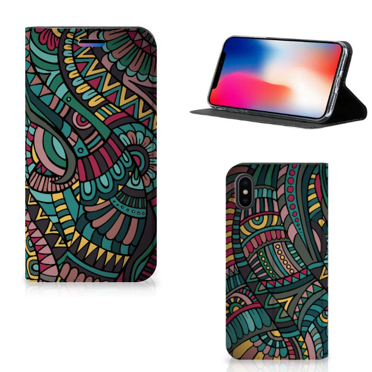 Apple iPhone X | Xs Hoesje met Magneet Aztec