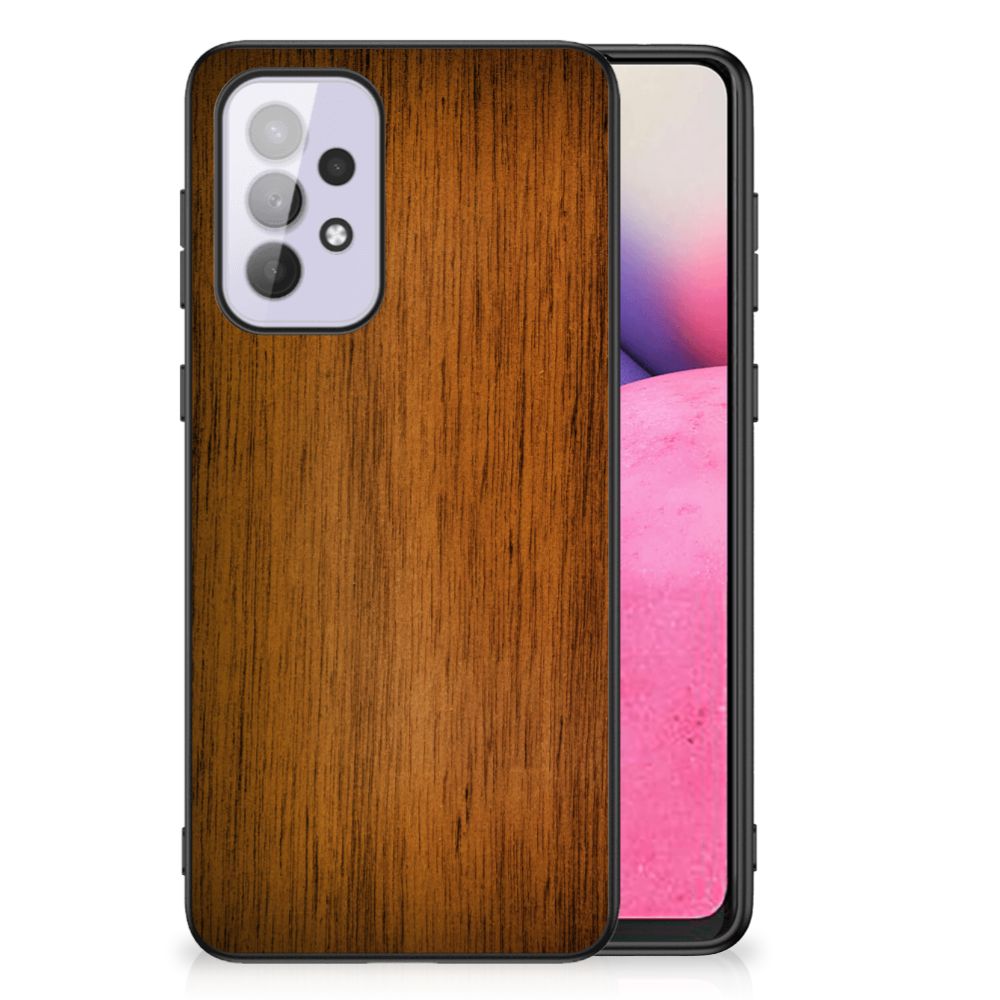 Samsung Galaxy A33 5G Houten Print Telefoonhoesje Donker Hout B2C Telecom