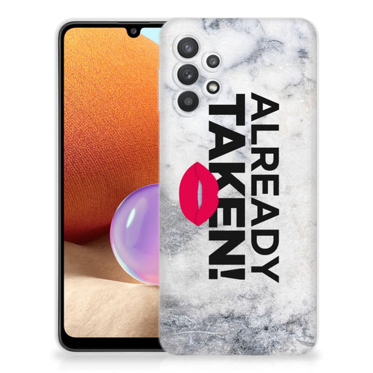 Samsung Galaxy A32 4G | A32 5G Enterprise Editie Siliconen hoesje met naam Already Taken White B2C Telecom