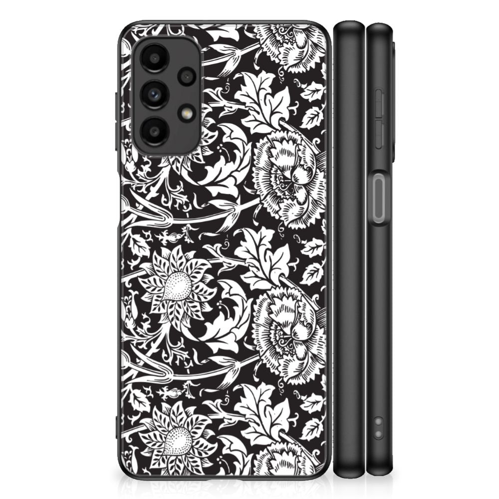 Samsung Galaxy A13 4G Bloemen Hoesje Black Flowers B2C Telecom