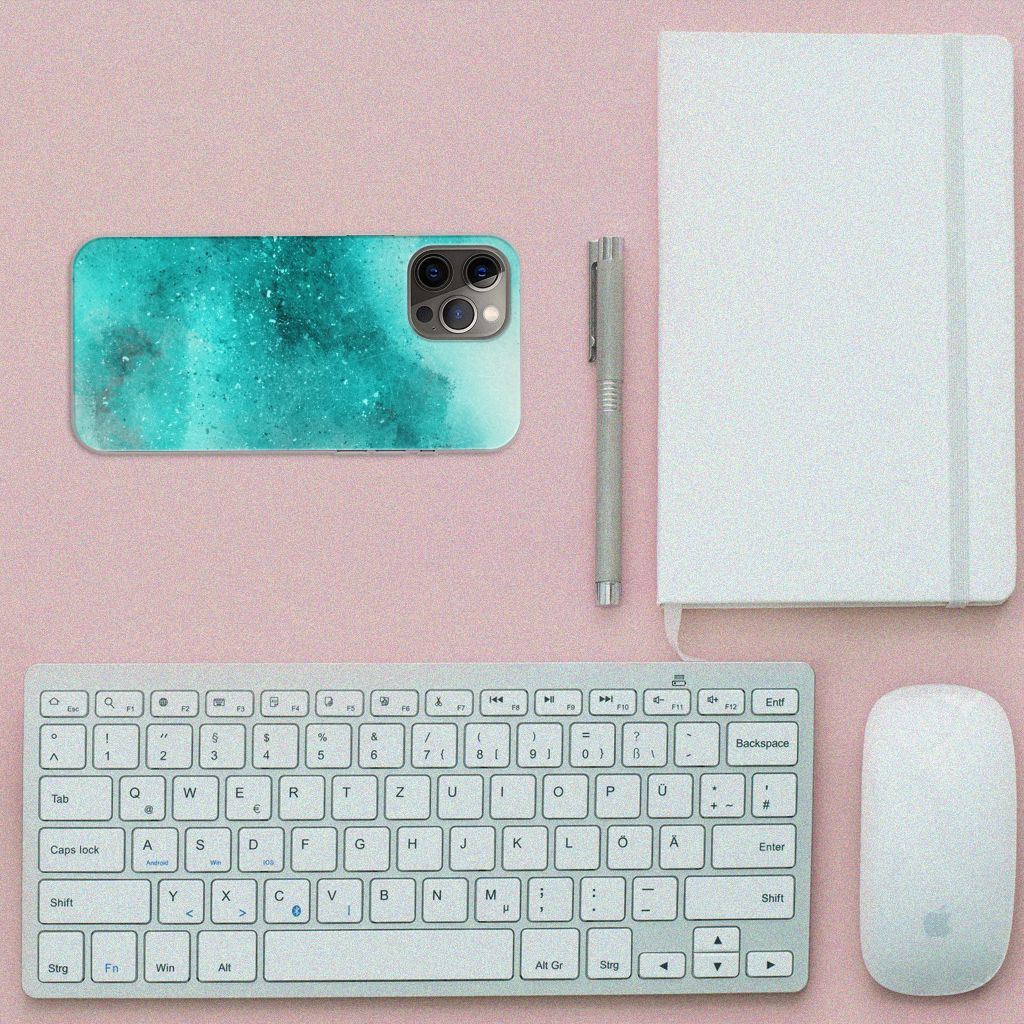 Hoesje maken iPhone 12 Pro Max Painting Blue B2C Telecom