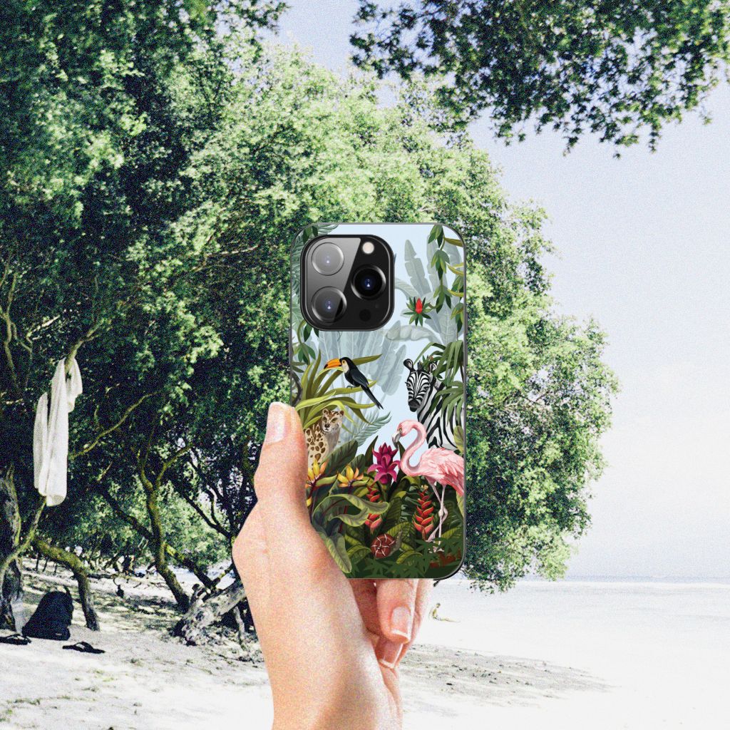 Dierenprint Telefoonhoesje voor iPhone 14 Pro Jungle B2C Telecom