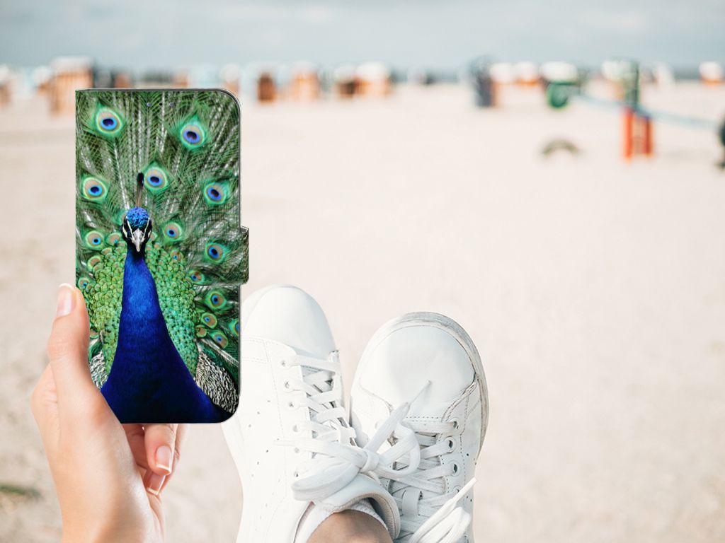 Samsung Galaxy A03s Telefoonhoesje met Pasjes Pauw