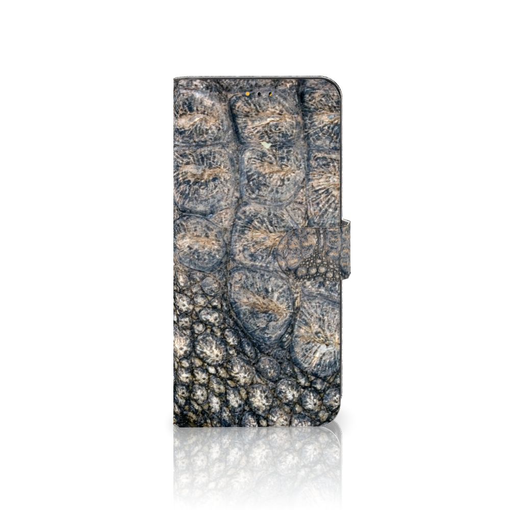 Samsung Galaxy A14 5G Telefoonhoesje met Pasjes Krokodillenprint in krokodillenleerlook.