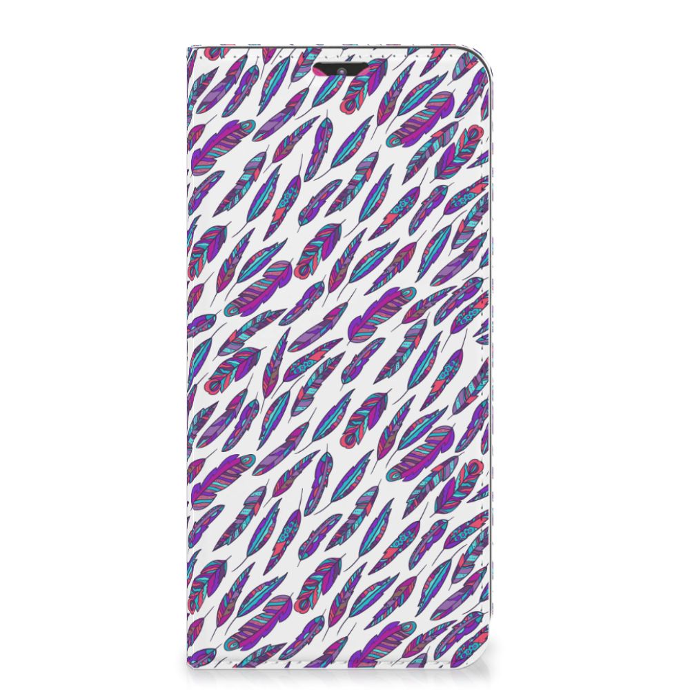 Samsung Galaxy M20 Hoesje met Magneet Feathers Color