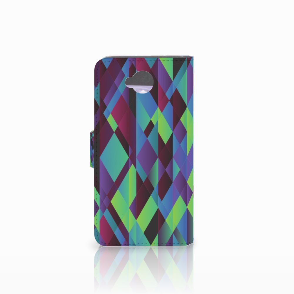 Microsoft Lumia 650 Book Case Abstract Green Blue