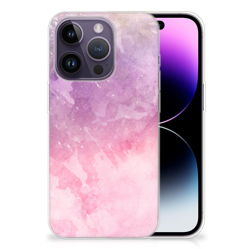 Hoesje maken Apple iPhone 14 Pro Pink Purple Paint B2C Telecom