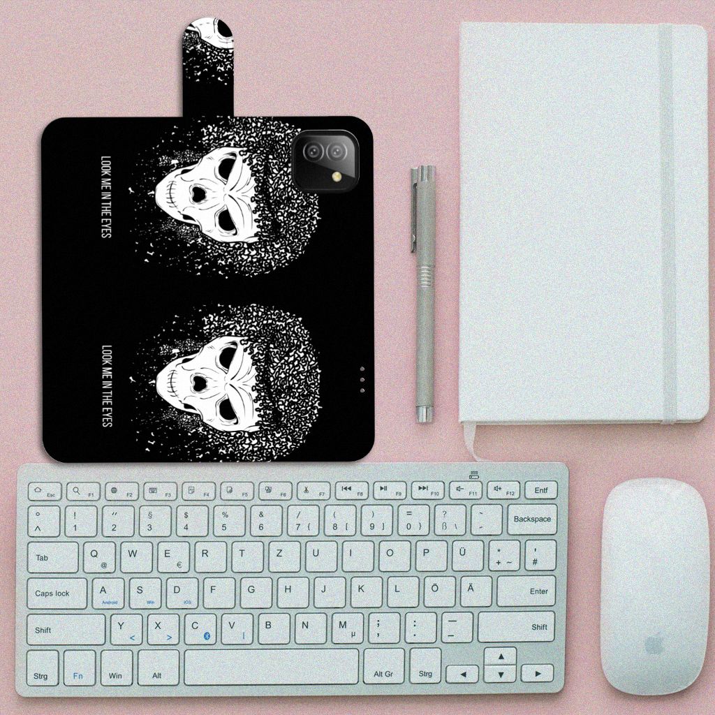 Telefoonhoesje met Naam Samsung Galaxy A03 Skull Hair
