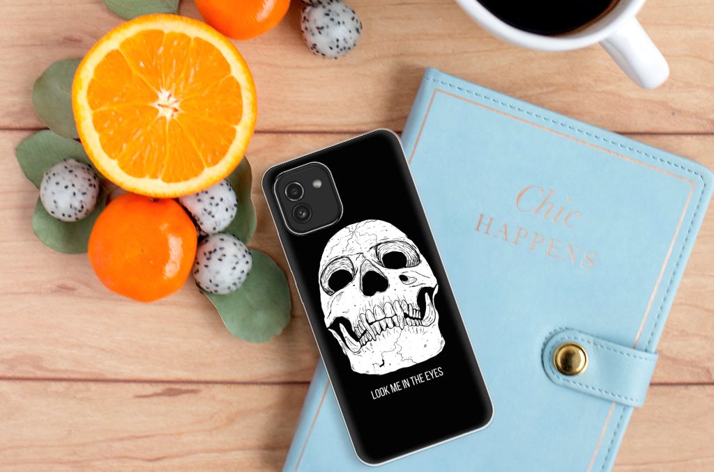 Silicone Back Case Samsung Galaxy A03 Skull Eyes B2C Telecom