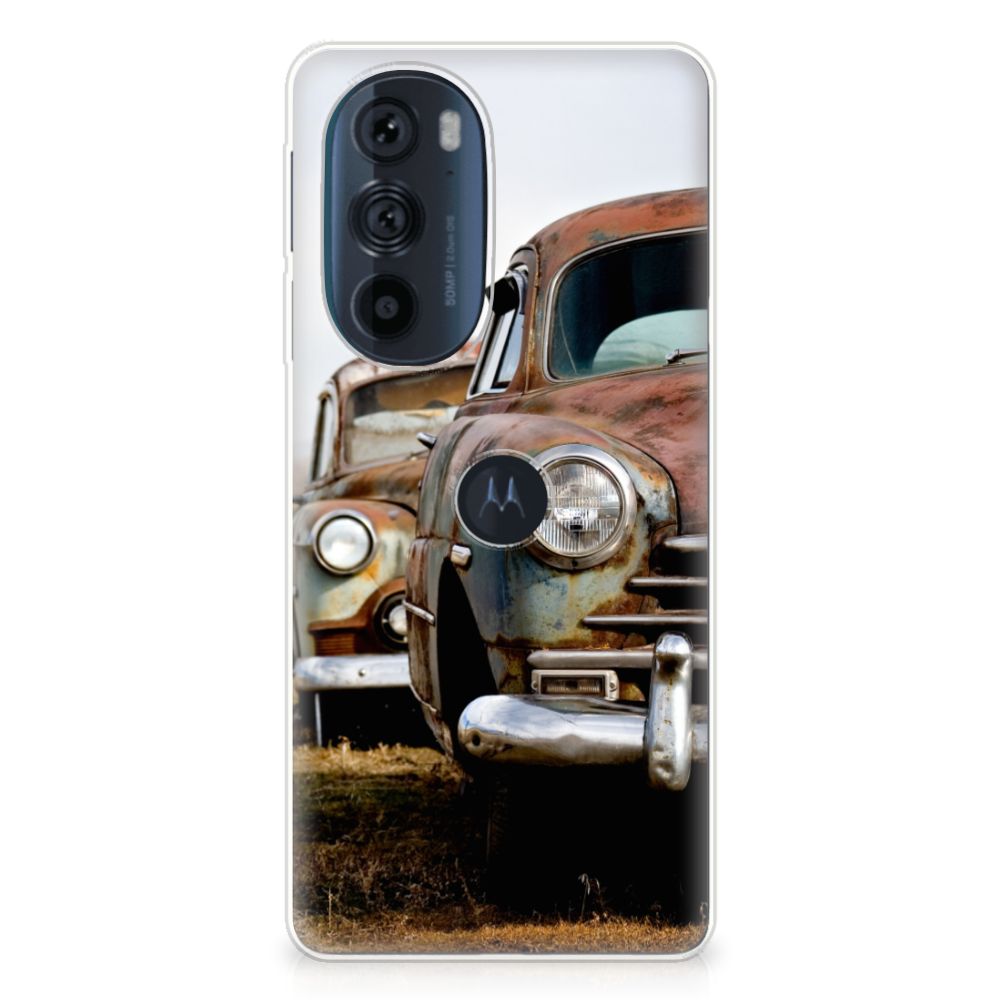 Motorola Edge 30 Pro Siliconen Hoesje met foto Vintage Auto B2C Telecom