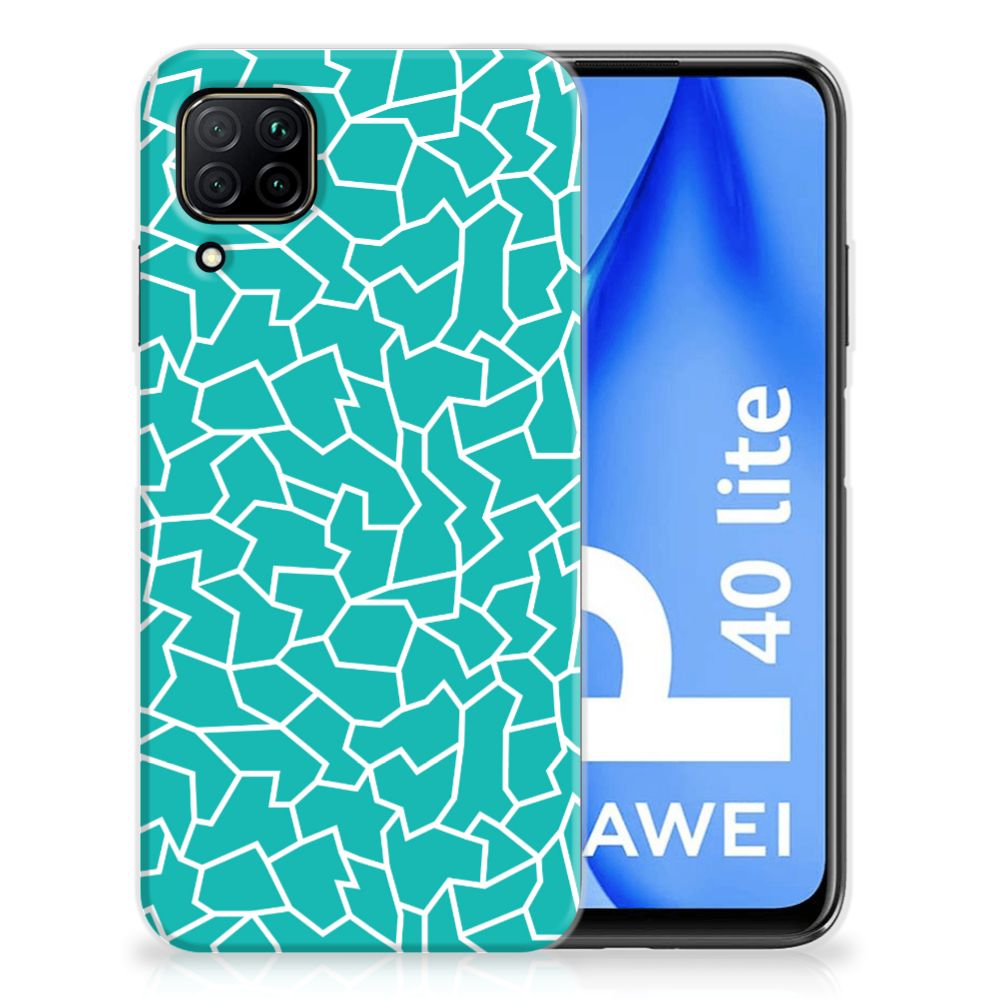 Huawei P40 Lite Hoesje maken Cracks Blue B2C Telecom