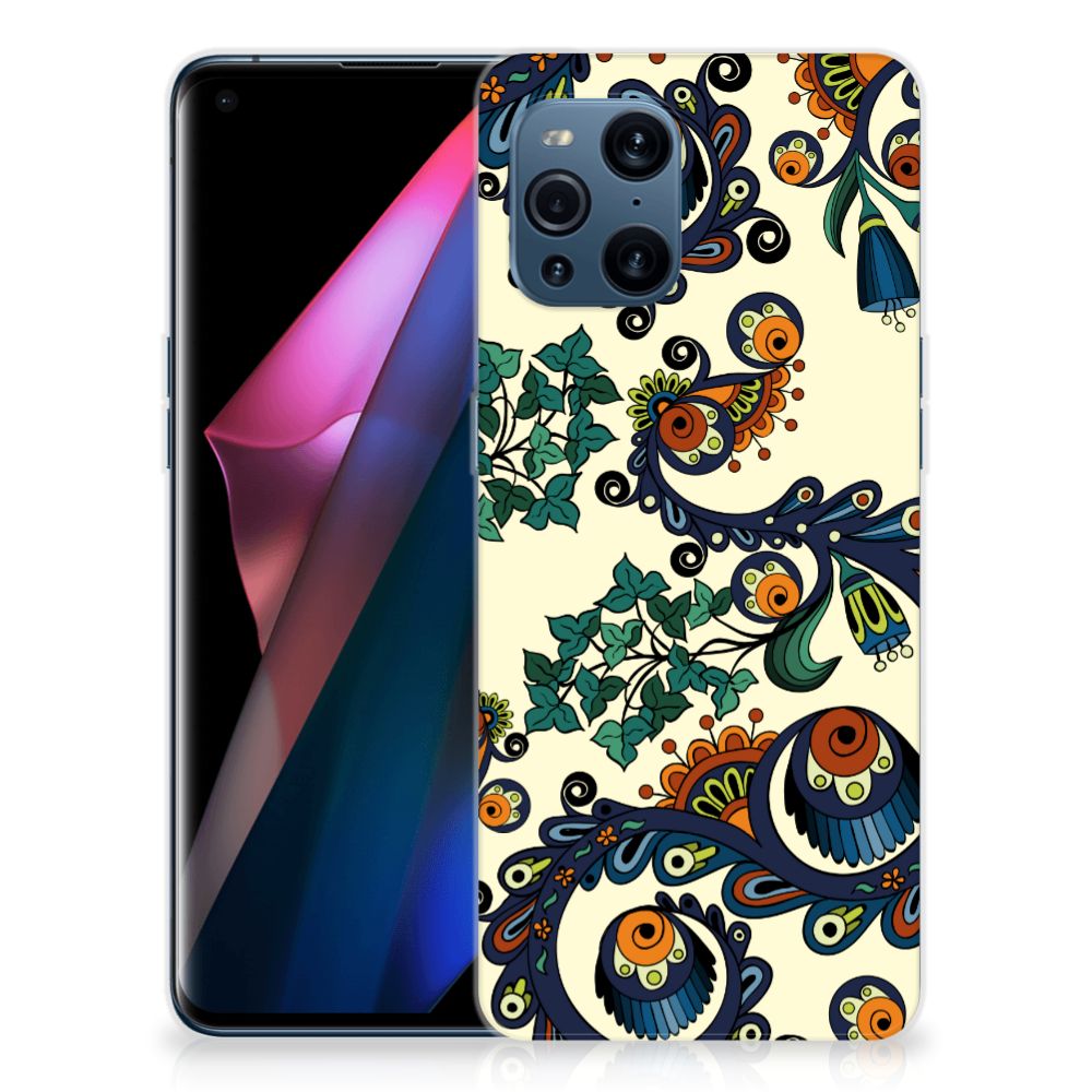 Siliconen Hoesje OPPO Find X3 | X3 Pro Barok Flower