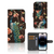 iPhone 15 Pro Telefoonhoesje met Pasjes Pauw met Bloemen - artistiek ontwerp met pauw en bloemen 🌺