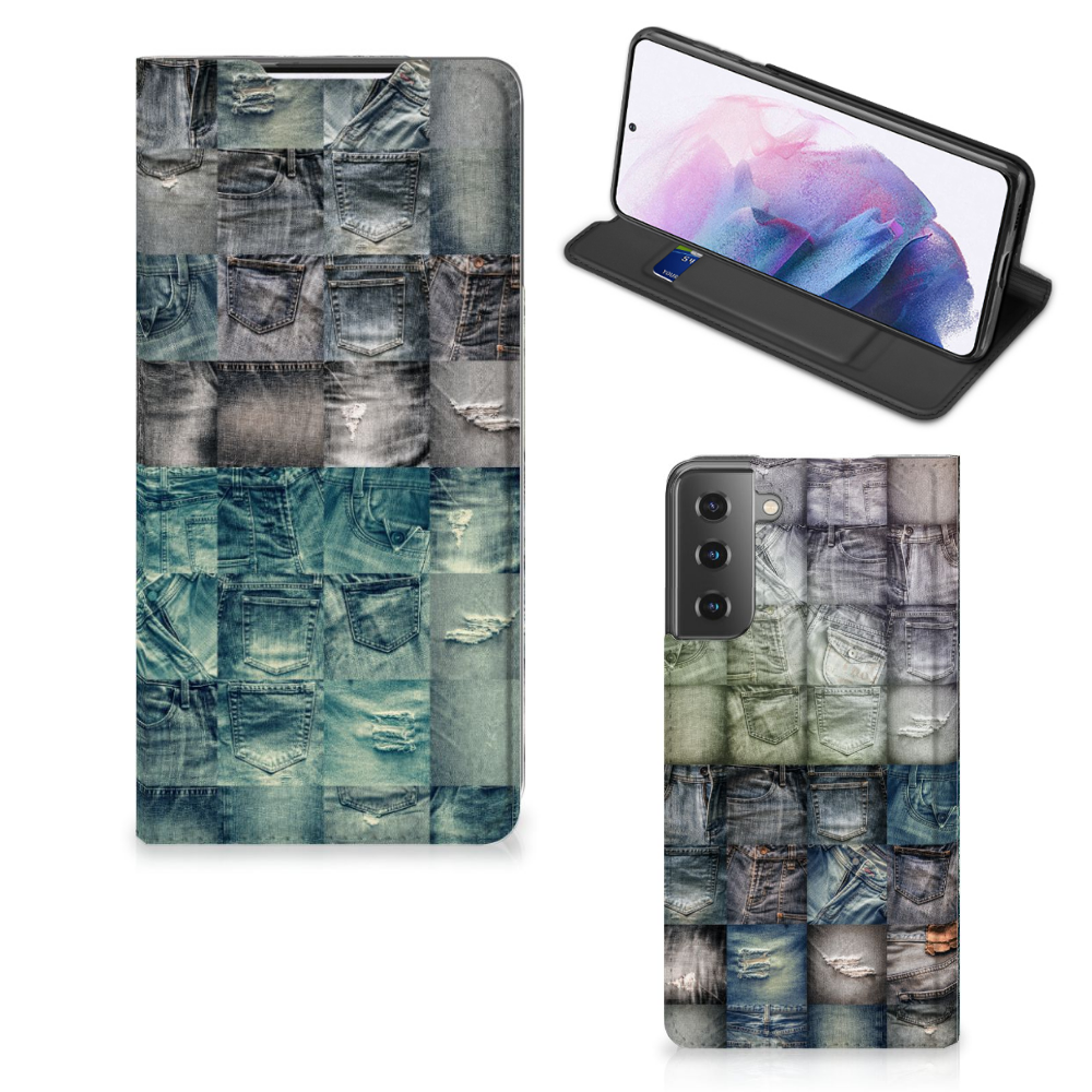 Hippe Standcase Samsung Galaxy S21 Plus Spijkerbroeken - B2C Telecom